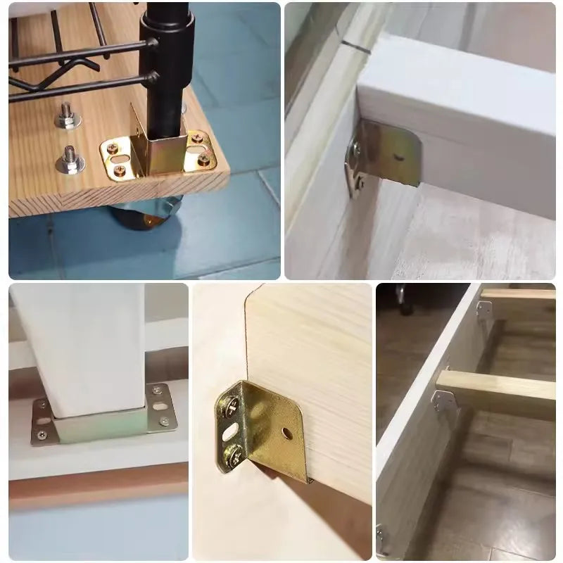 2pcs U Shaped Metal Bed Bracket Bed Frame Fixing Connecting Furniture Rail Hook Brackets Hinge Fitting Connector Lock Hardware Oasis Select