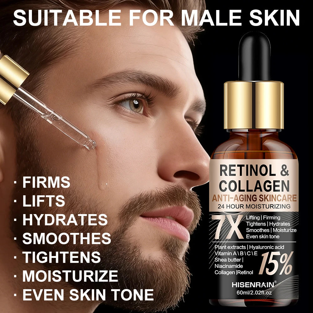 HISENRAIN Retinol Collagen Face Serum – Anti-Aging & Firming Retinol Face Serum Oasis Select