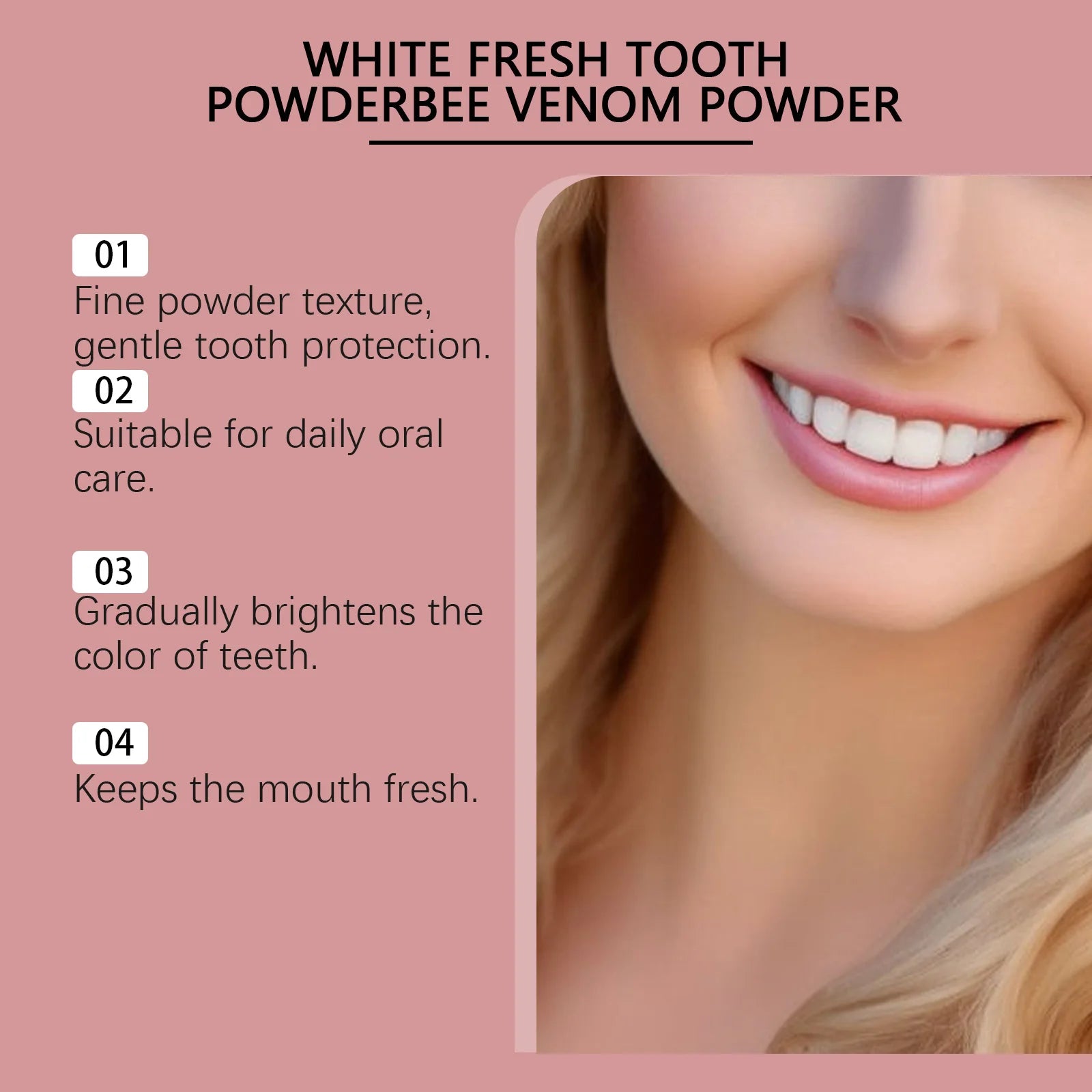 Tooth Whitening Powder - Natural Whitening and Deep Cleaning for Men and Women, Fresh Breath Daily Toothpaste Oasis Select