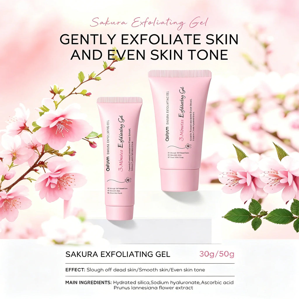 LAIKOU Sakura Exfoliating Gel Facial Scrub – Deep Clean 30g/50g Facial Exfoliating Gel Oasis Select
