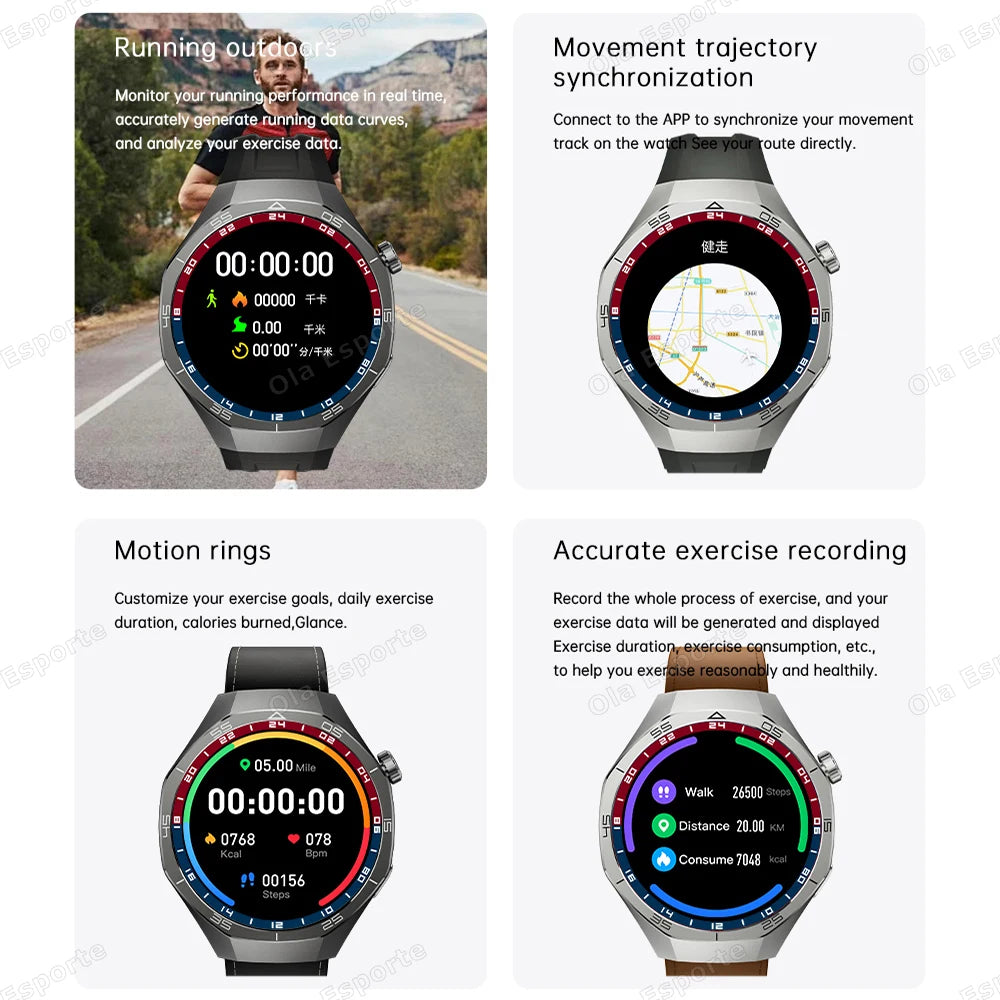 Ola Esporte Sport Smartwatch – AMOLED, Bluetooth Call & Tracker