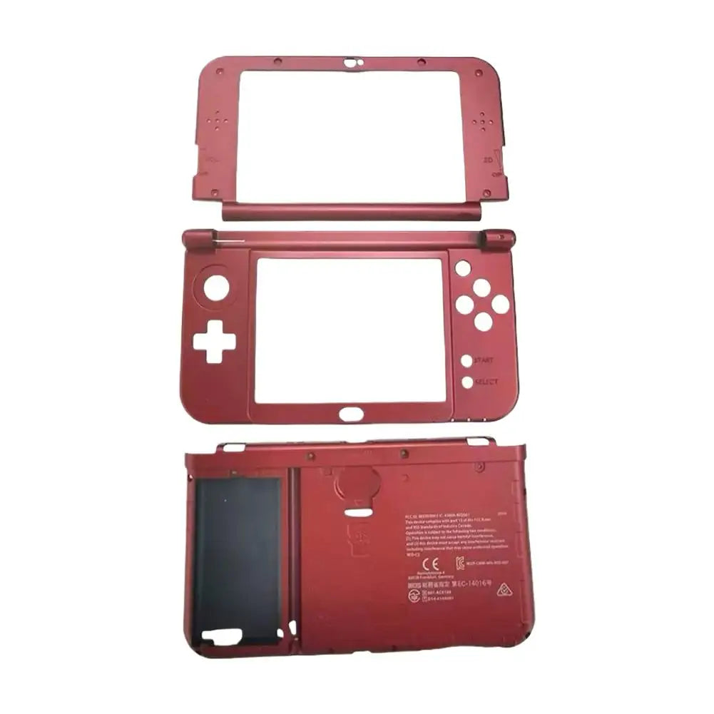 For NEW 3DS XL Replacement Complete Housing Case Set Middle Housing Shell Hinge Part Bottom Middle Shell Cover Plastic Frame Oasis Select Red