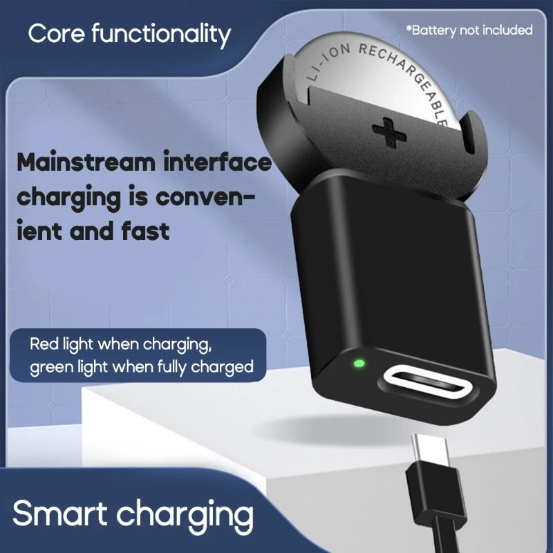 New For LIR2032 LIR1632 LIR2025 LIR2016 LIR2032H Batteries Long-Lasting Type-C Lithium Coin Charger Widely Charging Oasis Select