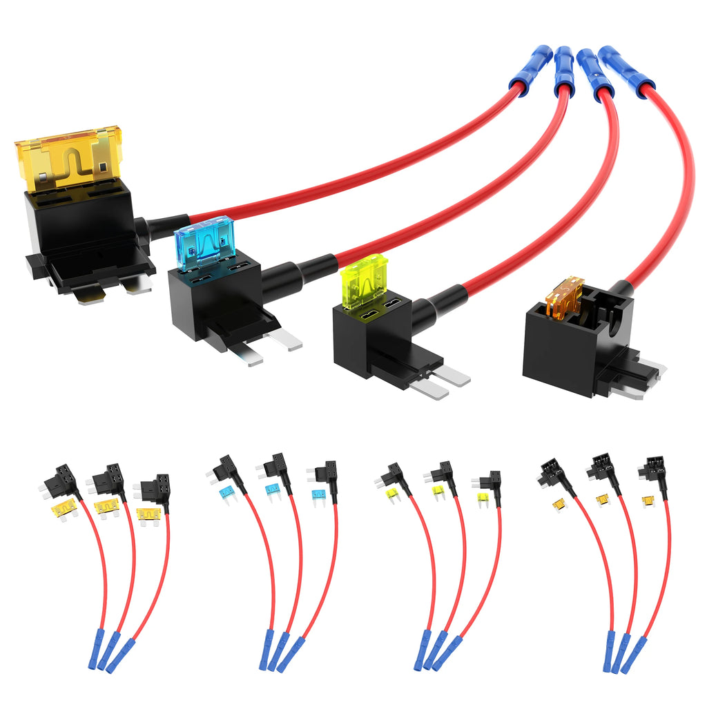16PCS 12V Low Profile Fuse Taps Mini Micro2 Fuse Holder Automotive Car Circuit Fuses Kit ATO ATC ATM APM Adapter Oasis Select China Mainland
