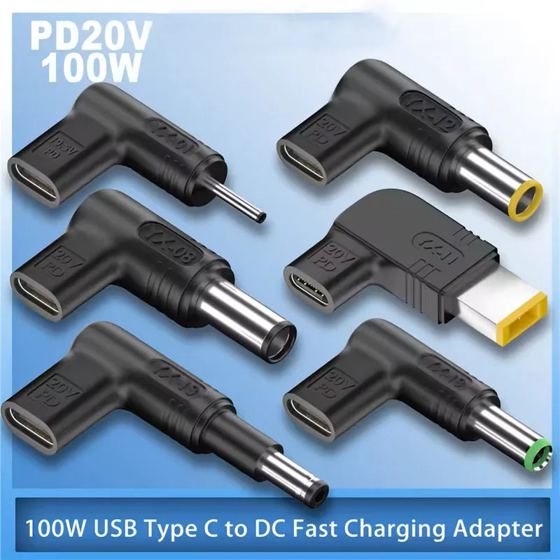 100W USB-C to DC Laptop Charger Adapter – HP Dell Asus Lenovo Laptop Charger Adapter Oasis Select