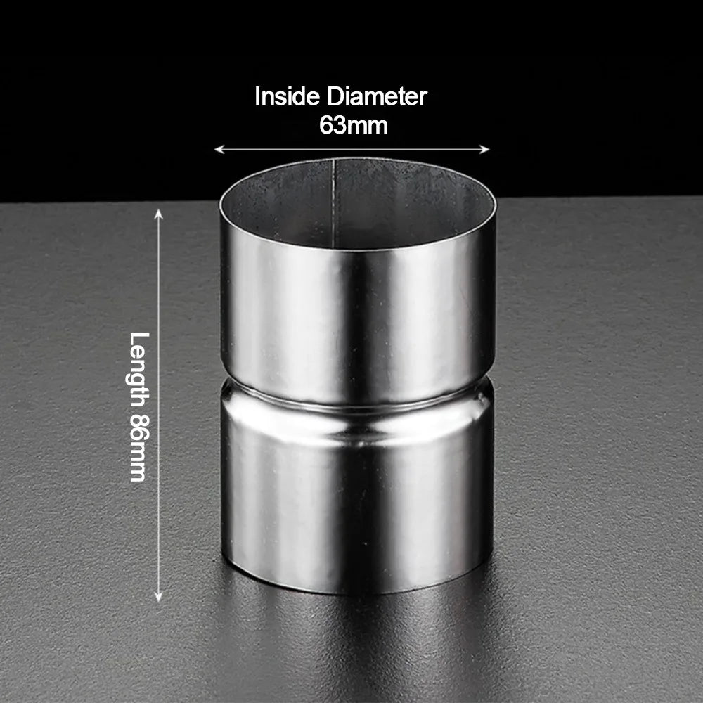 New Stainless Steel Pipe Joint Round Straight Pipe Fittings Silver Extend Connection Oasis Select 63mm 16mm