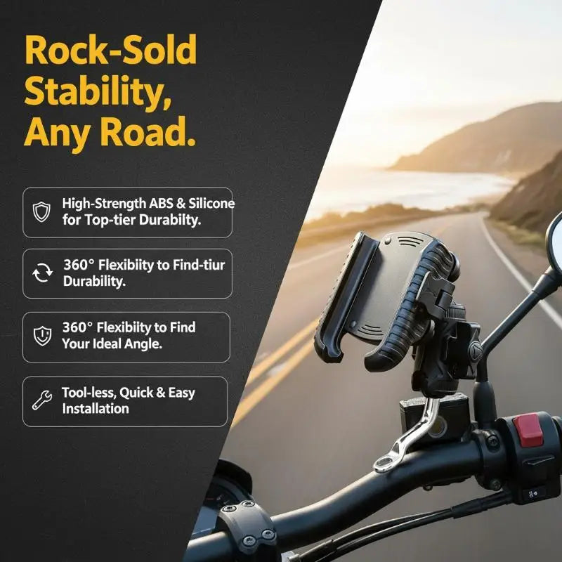 Universal Shockproof Phone Holder For Bike Motorcycle Handlebar Bicycle Mount Bracket For Road Mountain Riding Bike Oasis Select