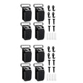 ~WISH Heavy Duty Tapestry Hangers Clamps(8 Pack), Anti-Slip Quilt Hangers For Wall Hangings, Rugs Carpets,Blankets Display Oasis Select Black