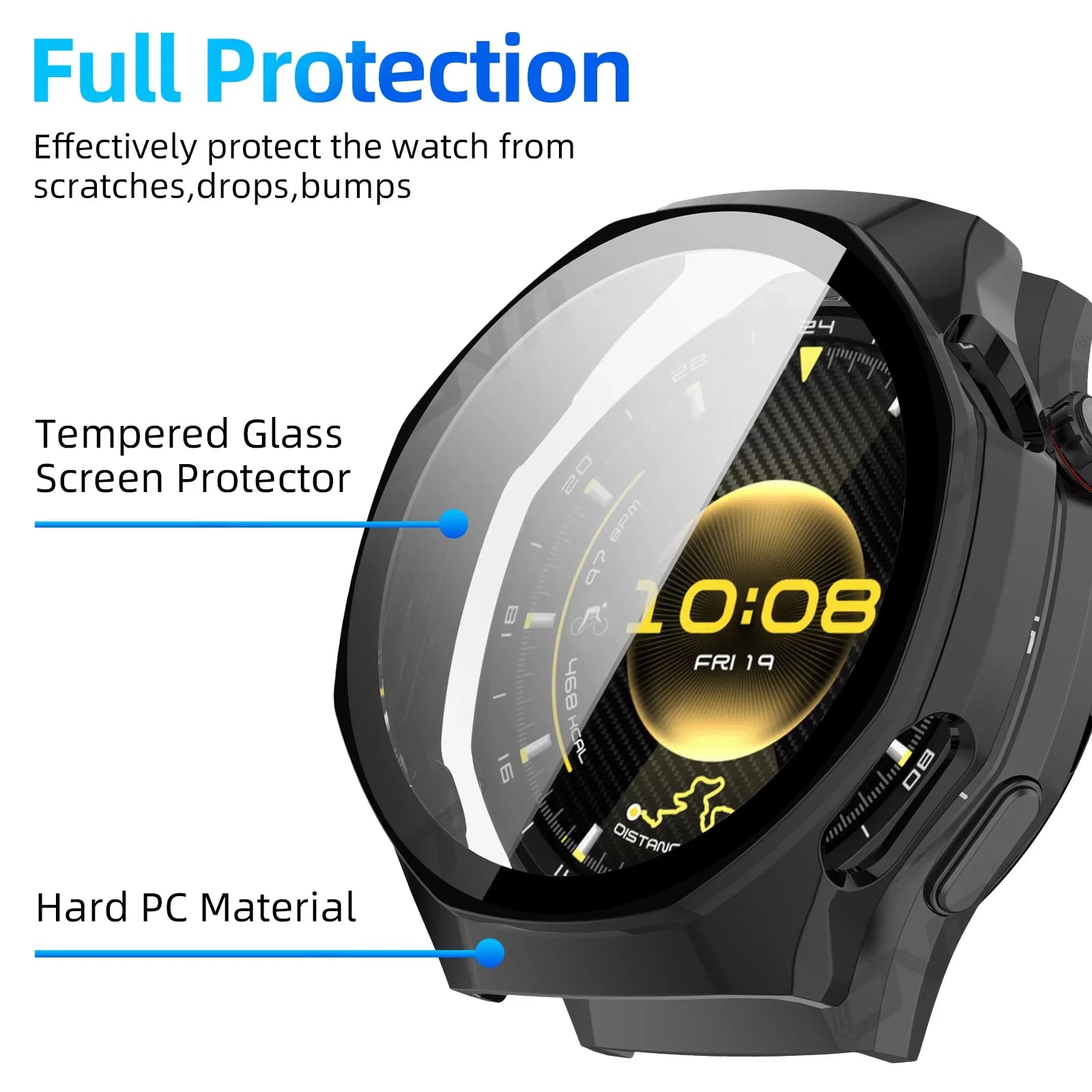 Huawei Watch GT6 46mm Case – PC Full Coverage Screen Protector Smartwatch Case Oasis Select