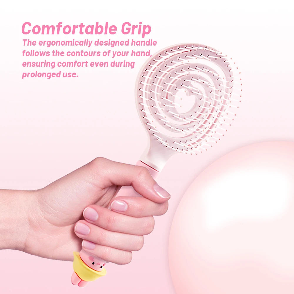 Heart Hollow Airbag Cushion Comb – Anti-Static Scalp Massager Airbag Hair Comb Oasis Select
