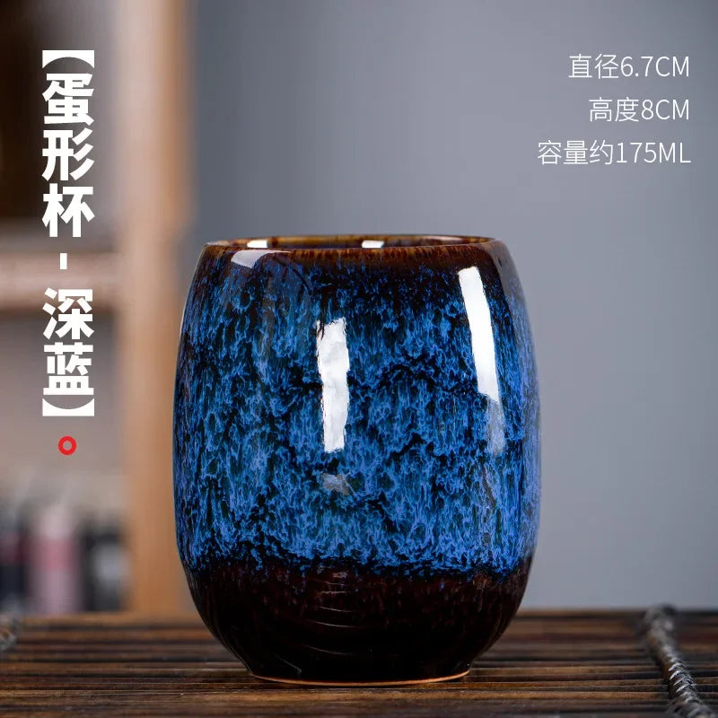 175ML Ceramic Coffee Mugs Teacup Porcelain Expresso Cup Home Creative Tea Cup Set Box Package керамические бокалы Oasis Select DARK Blue