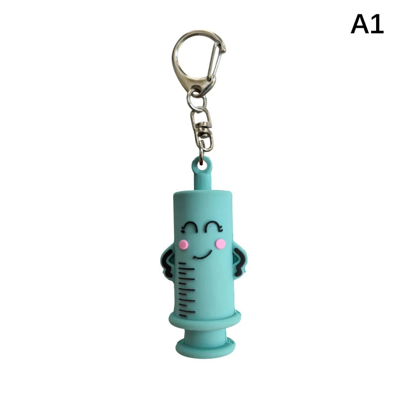 Syringe-Shaped Ampoule Bottle Opener Keychain Rubber Cutter Aid Medication Vial Breaker Tool For Home Nurses And Doctors Oasis Select A1