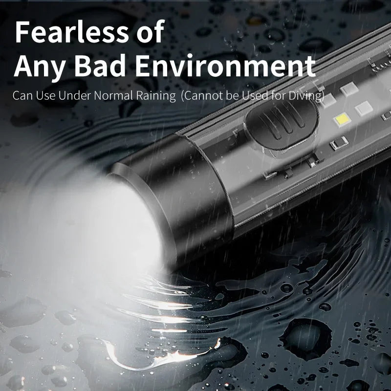 Mini Keychain Light Super Bright USB Rechargeable Flashlight Portable Lightweight Emegency Torch for Camping Hiking Cycling Oasis Select