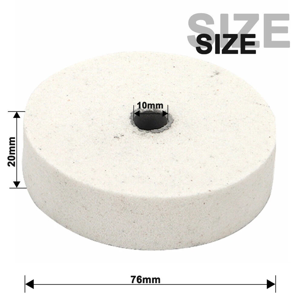 1pc Grinding Stone Wool Wheel Cloth RoundDisc Wheel Abrasive Tool For Bench Grinder Metal Working Fit For 20mm Hole Oasis Select White