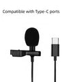 1.5m Mini Portable Lavalier Microphone Condenser Clip-on Lapel Mic Wired USB 3.5mm Type C Microphone For Laptop PC Camera Oasis Select A2