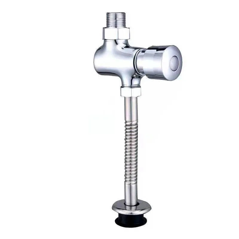 Manual Delay Automatic Shutoff Urinal Flush Valve Button Type Straight for Public Toilet Bathroom Parts Oasis Select
