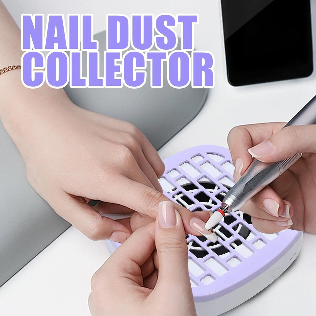 Nail Vacuum Dust Collector Low Noise Nail Fan Dust Collector Powerful Suction Cleaner Manicure Tools for Beginner Home Salon Oasis Select