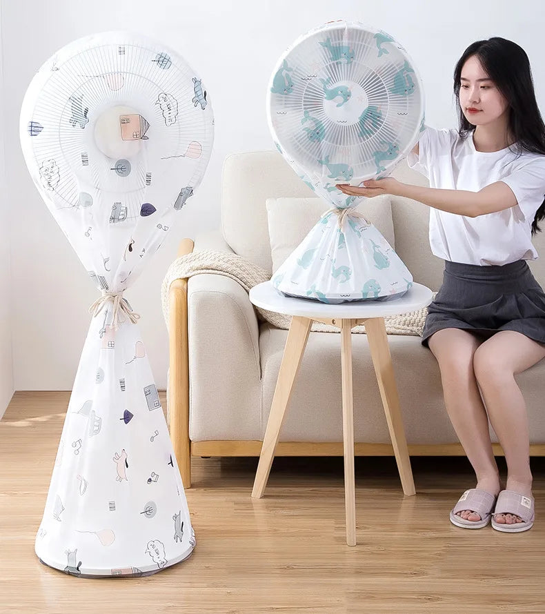 Portable Dustproof All-inclusive Electric Fan Dust Cover Household Floor Fan Cover Waterproof Protective Cover Accessories Oasis Select