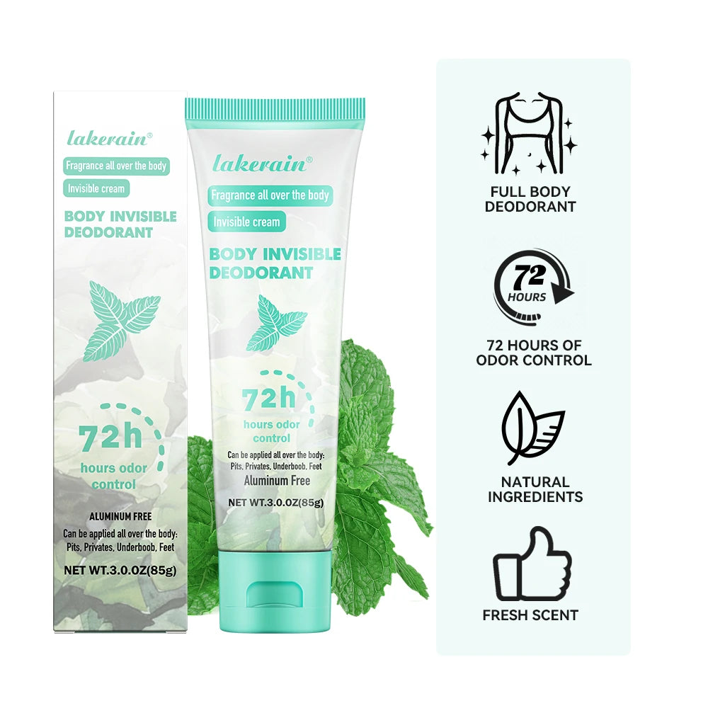 Mint Fragrance Deodorant Cream Long Lasting Oder Control Deodorant Cream Armpit Refreshing Antiperspirant Full Body Deodorizatio Oasis Select