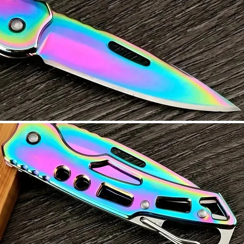 3/6pcs Folding Pocket Knife Stainless Steel Survival Hunting Camping Fishing Portable Fruit Knife Carrying Key Outdoor Tools Oasis Select