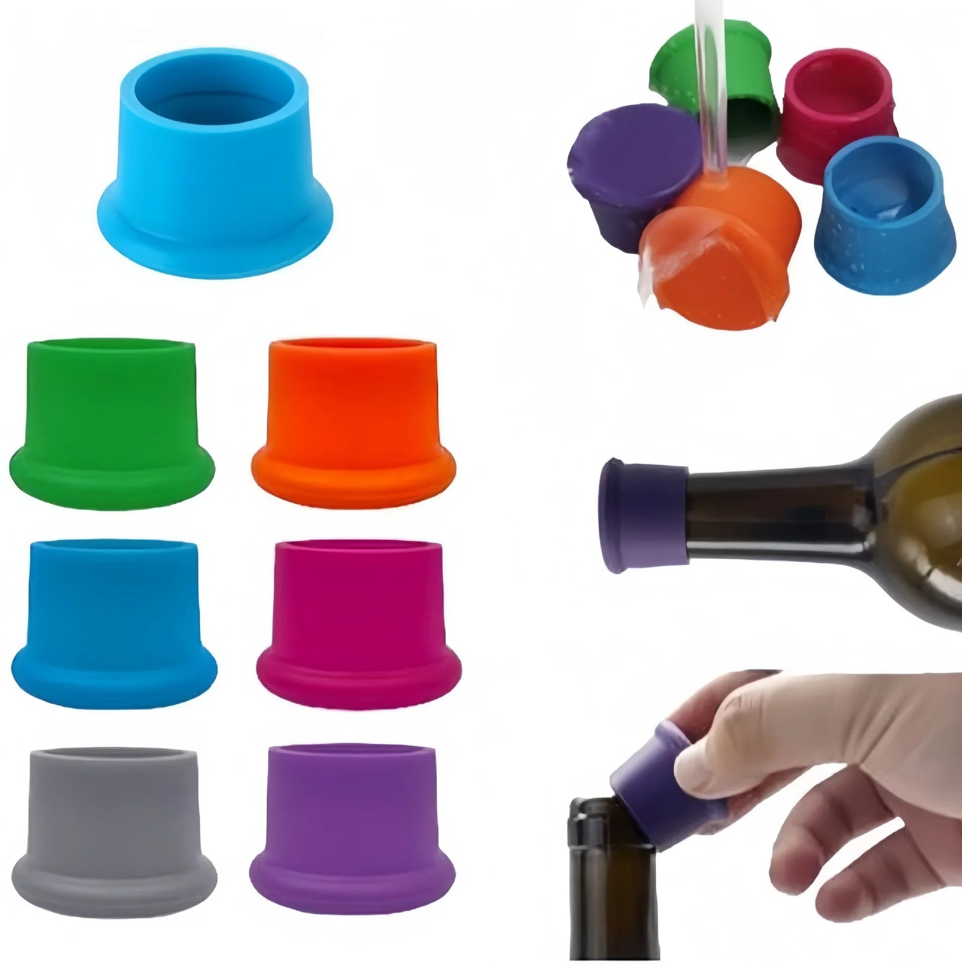 Food - Grade Silicone Wine Bottle Stopper: Universal Round Seal for Wine, Beer & Glass Bottles, Soft & Leak - Proof Oasis Select