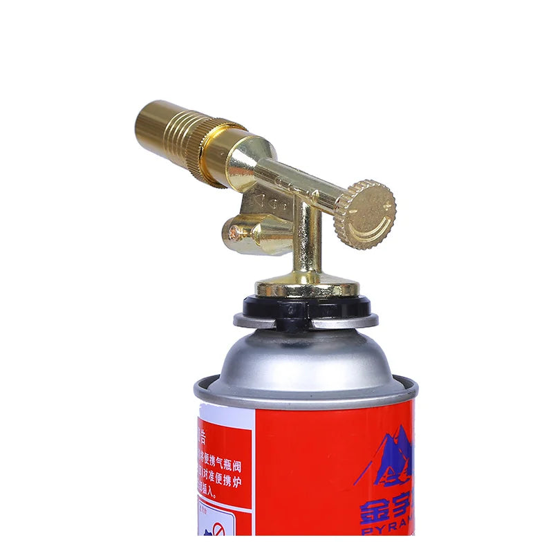 Handheld Copper Alloy Butane Torch Head Adjustable Flame for Kitchen BBQ Baking Cooking Creme - Ergonomic Fire Starter Lighter Oasis Select
