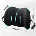 Lumbar Support Pillow For Office Chair, Car Lower Back Pain Relief, Memory Foam Oasis Select one size Black