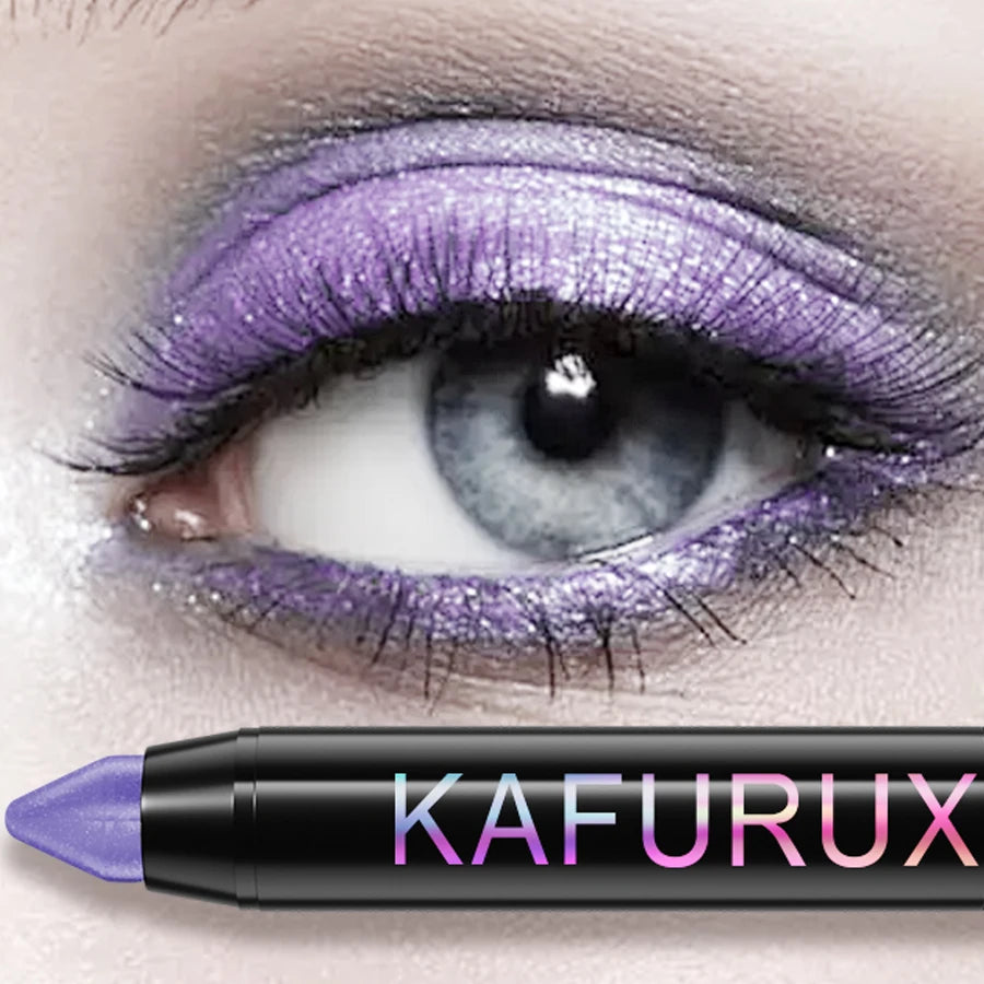 KAFURUX 25-Color Glitter Eyeshadow Pencil – Waterproof & Matte