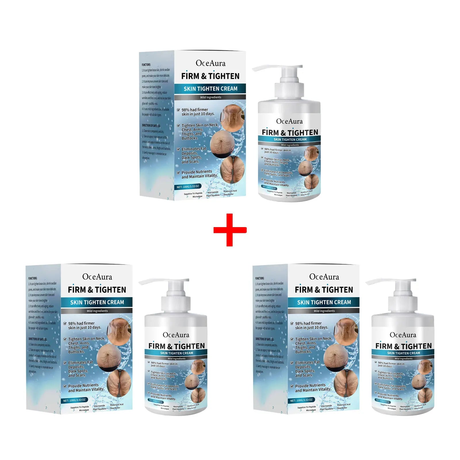 OceAura Collagen Body Firming Cream – Anti-Aging & Lifting Body Firming Cream Oasis Select 300g boxed