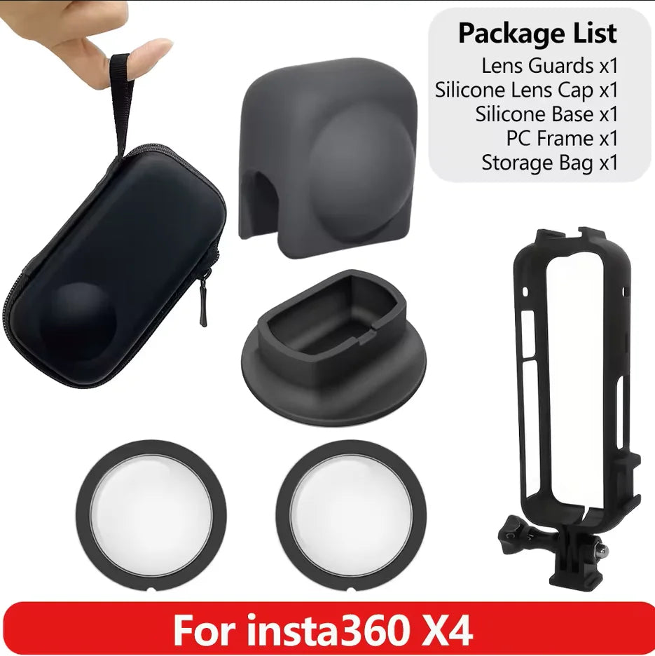 Insta360 X4 Accessories Kit – Lens Guards, Protector & Case