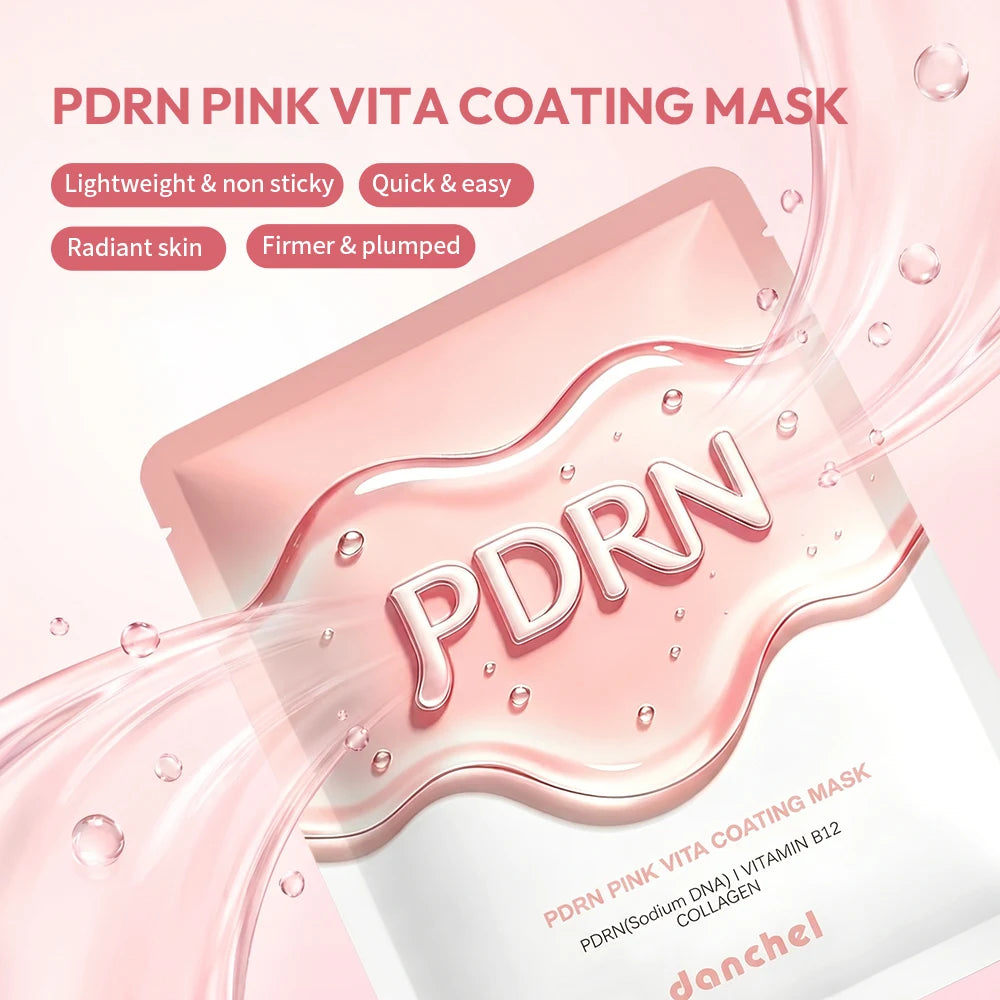 Salmon DNA PDRN Pink Vitamin Facial Mask Korean Glass Skin Hydrating Firming Balancing Sheet Mask Nourish Repair Daily Skin Care Oasis Select