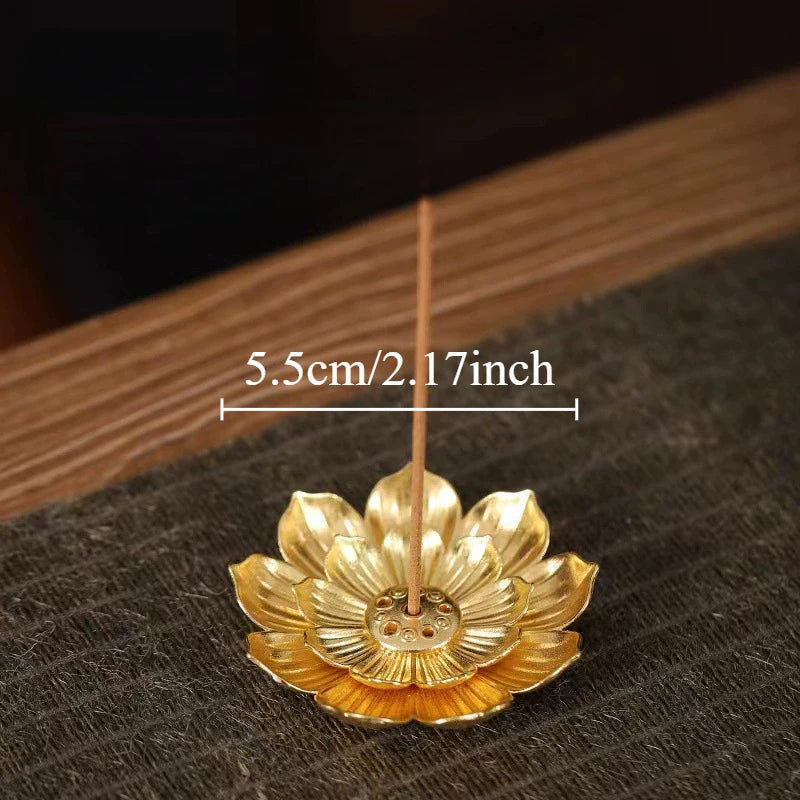 Metal Zen Lotus Buddha Incense Burner Incense Diffuser Incense Stick Holder Censer Buddhist Aromatherapy Use In Office Teahouse Oasis Select S2