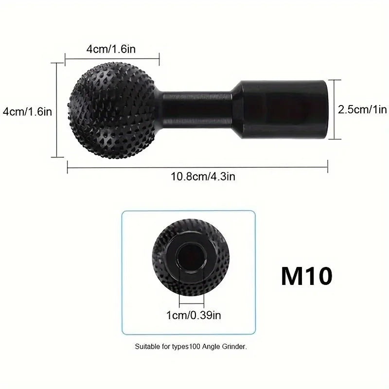 SLADE 10/14mm Sphere Rotary Grinding Head – Wood Carving Bit Rotary Grinding Bit Oasis Select GZ205-10MM