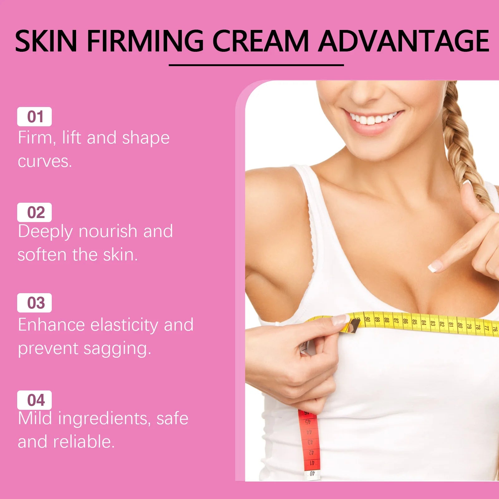 Breast & Hip Care Cream, firms chest skin, enhances hip curves, shapes perfect body figure, hydrates and nourishes skin. Oasis Select