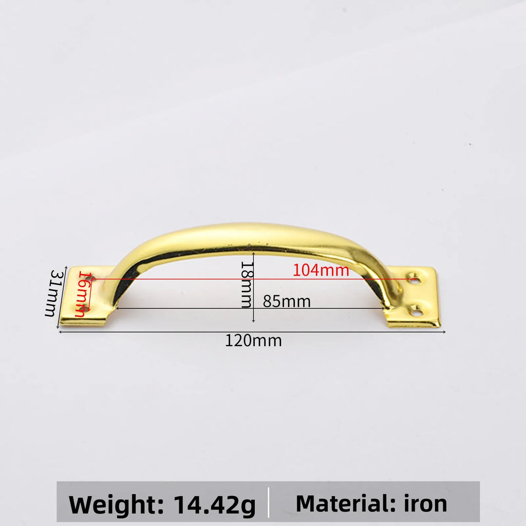 Bow-Shaped Iron Furniture Handle Vintage Drawer Wardrobe Cabinet Door Handle 5 Inch Garages Sheds Door Knob Hardware Pull