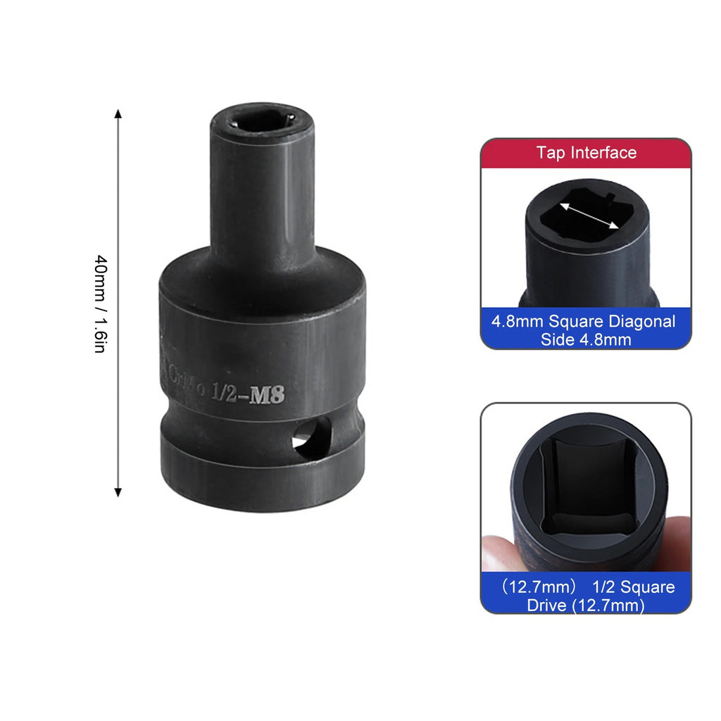 Tap Socket Tap Sockets Cr Molybdenum Steel 1/2 Inch Drive Socket Set for Electric Pneumatic Hand Wrench Oasis Select