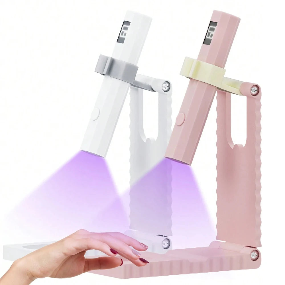 Handheld UV Light for Gel Nails Portable UV Nail Lamp Rechargeable LED Nail Lamp for Nails Art Desk Stand Oasis Select