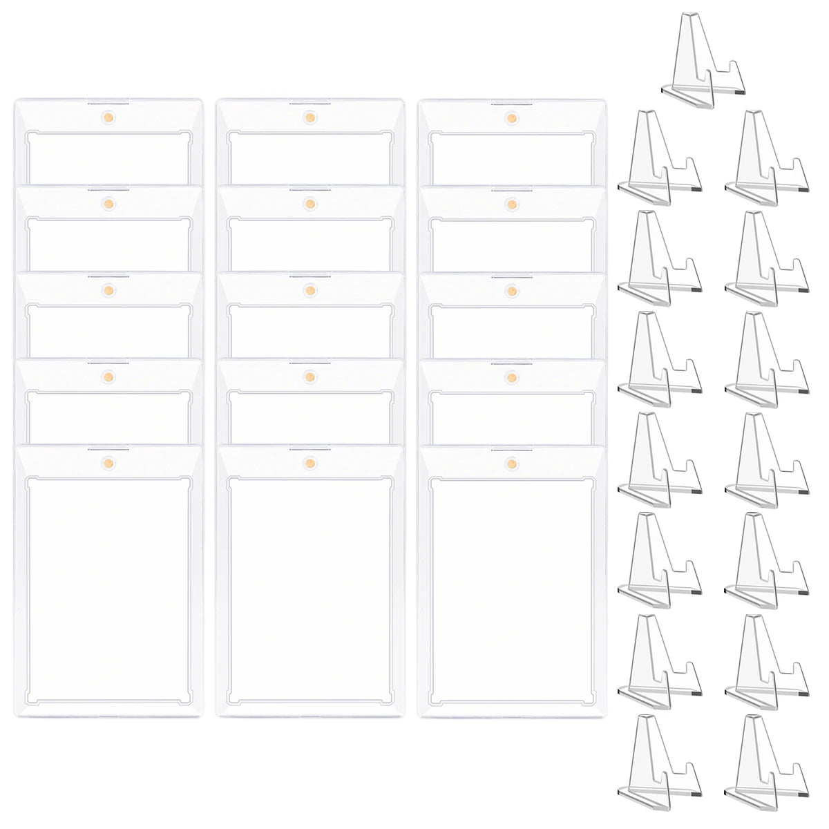 5/10/15 PCS 35pt Magnetic Card Holders with Stand – Hard Case for MTG & Sports Cards, UV Protection, Instant Desktop Display Oasis Select 15Sets