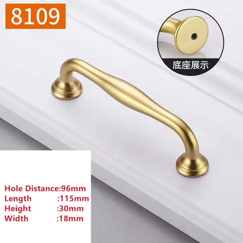 Handles Drawer Cabinet Furniture Kitchen Handles for Cabinet Knob Door Drawer Furniture Kitchen Knob Golden Simplicity Hardware Oasis Select A6-96