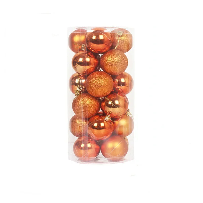 24pcs 3cm Christmas Balls Christmas Tree Ornaments Ball Xmas Hanging Tree Pendants Home Party Christmas Tree Decor New Year Gift Oasis Select Bronze