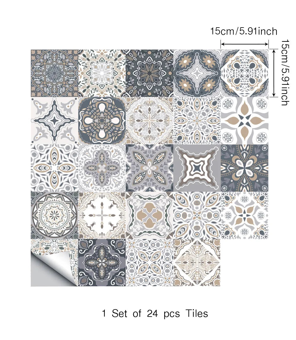 Film mosaic tile paste retro tile kitchen bathroom decoration DIY Wall paste floor paste For Wall Oasis Select