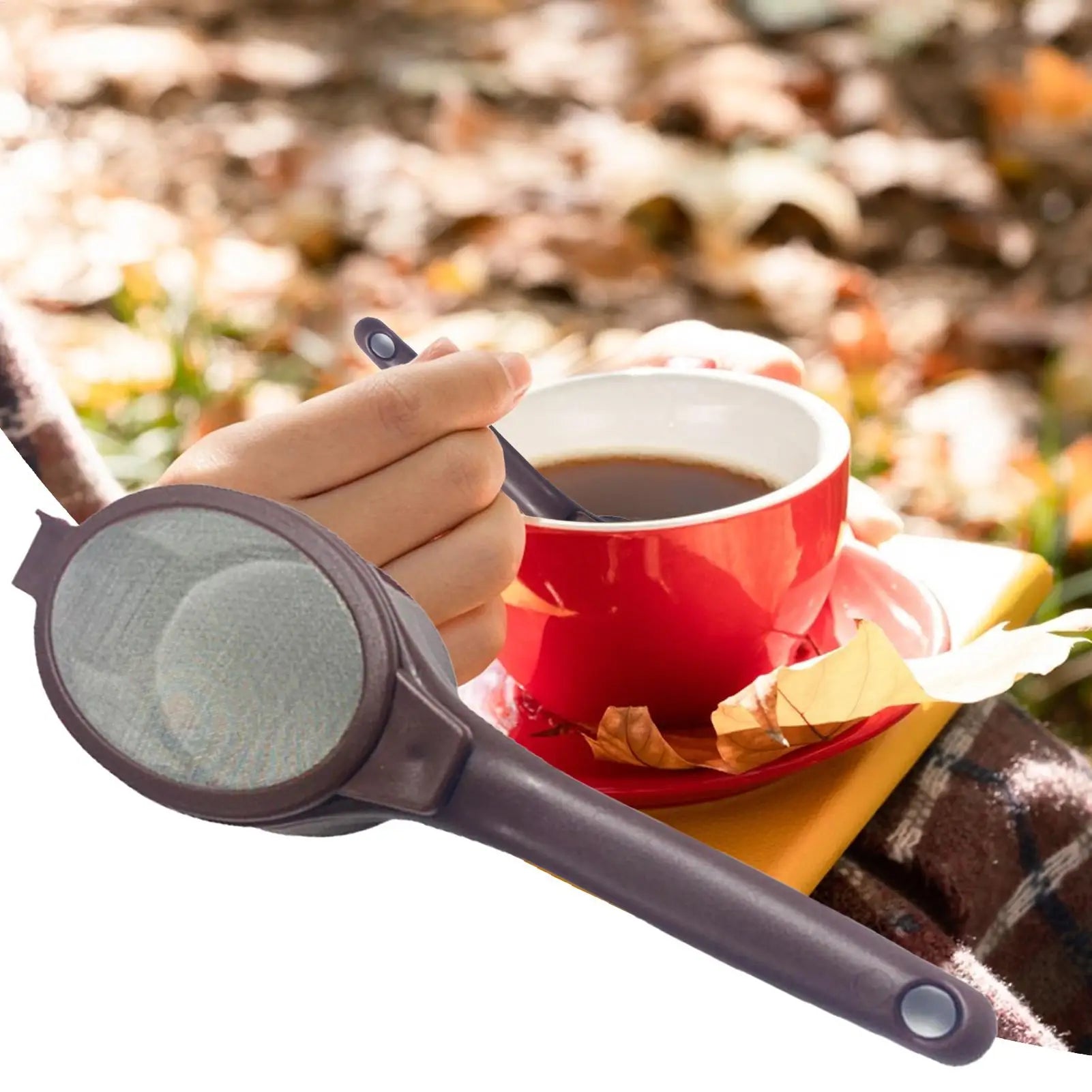 Coffee Capsule Powder Filter Spoon Tea Strainer Spoon Coffee Filter Spoon Portable Fine Mesh Filter with Handle for Coffee Tea Oasis Select