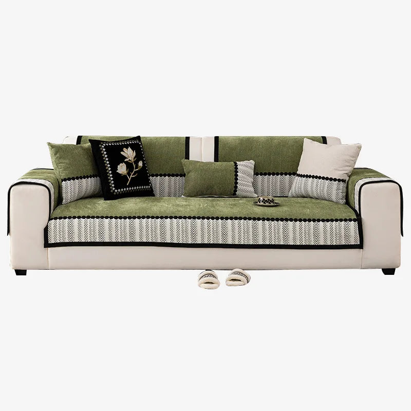2025 New Four-season Universal Sofa Cushion Chenille Seat Cushion Fixed Anti-slip Sofa Cover Couch Covers for Sofas Oasis Select