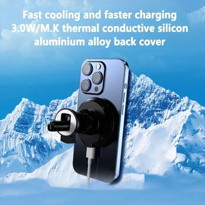 15W Fast Wireless Charging Car Mount Strong Magnetic Vent Holder 360 Rotation for iPhone 12 13 14 15 16 17 Pro Max Oasis Select
