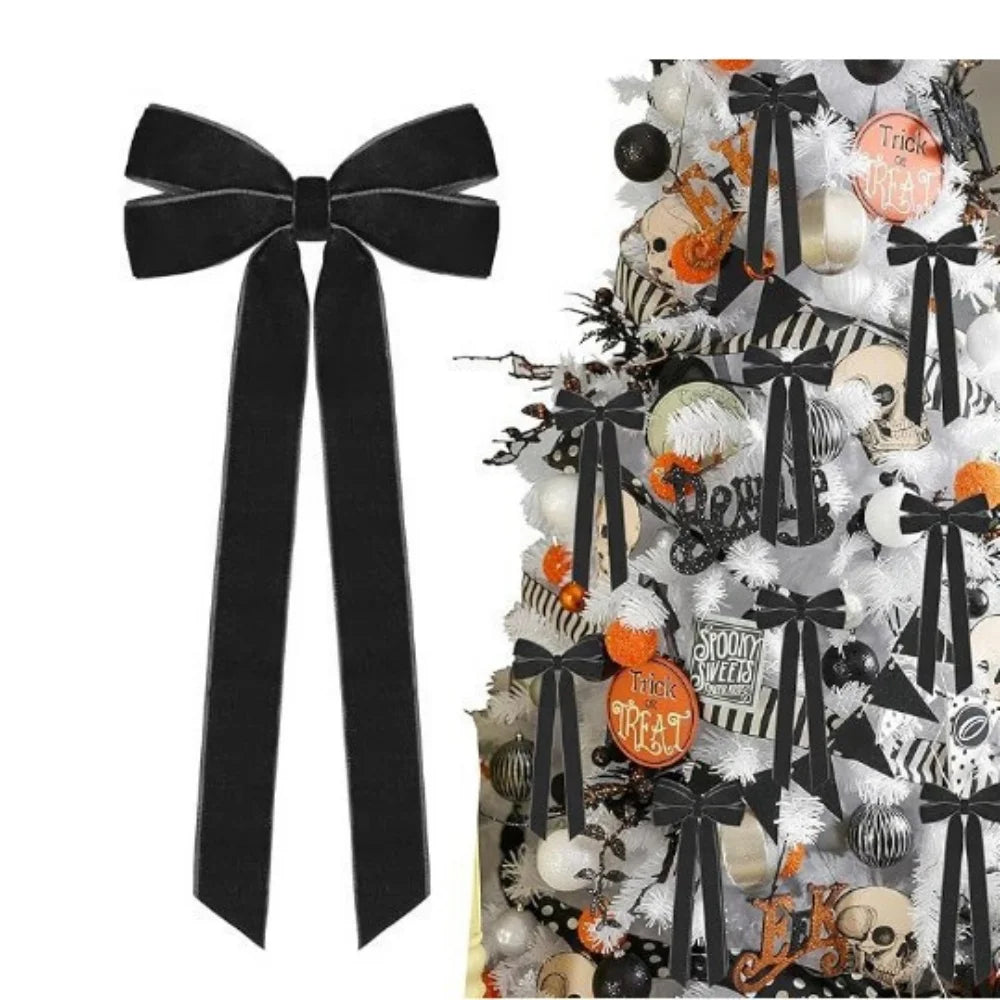 45cm Velvet Christmas Ribbon Bow | Wreath & Gift Decoration