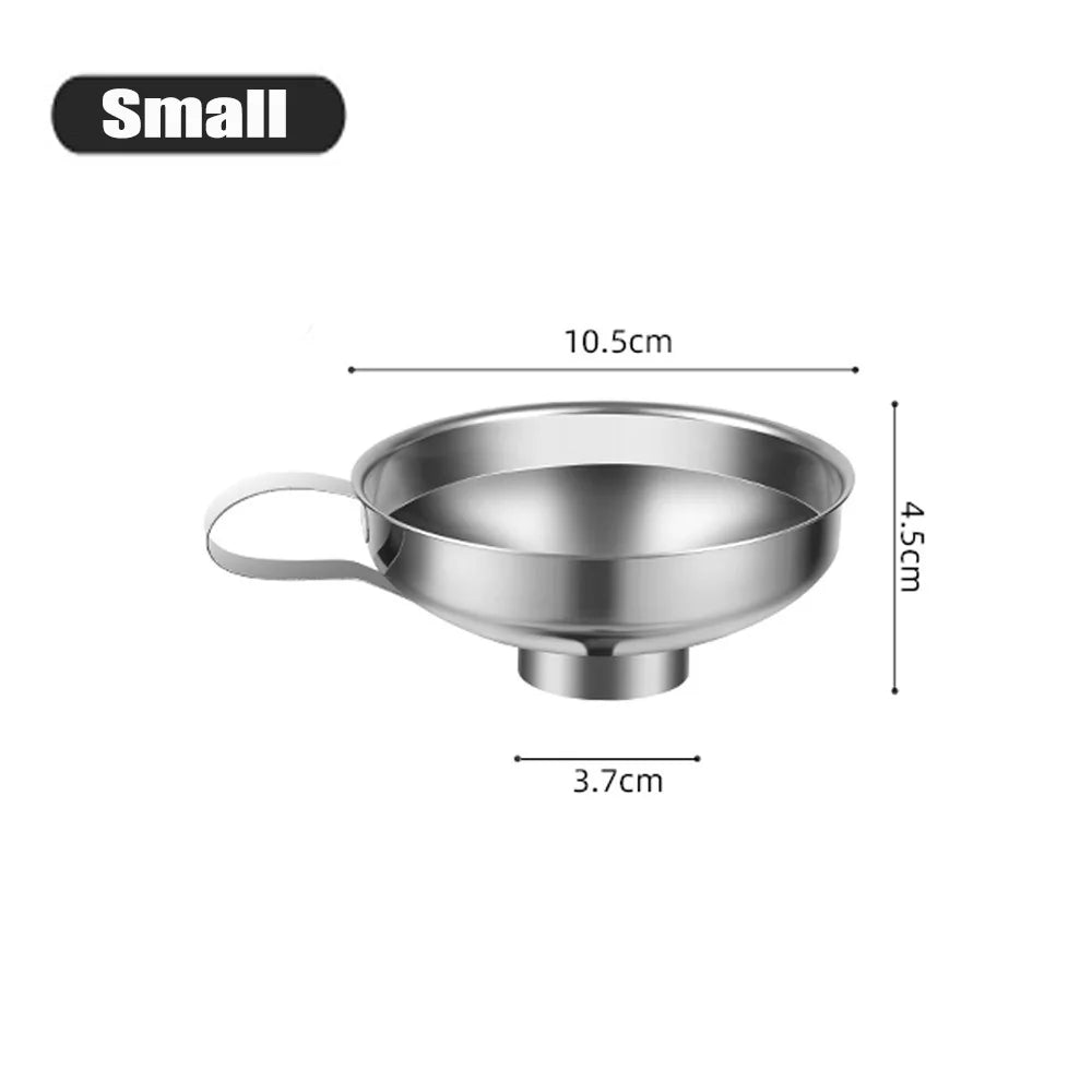 Stainless Steel Wide Mouth Funnel Canning Funnel Cup Jam Salad Dressing Hopper Filter For Jar Canned Filteroil Wine Water Spices Oasis Select Small