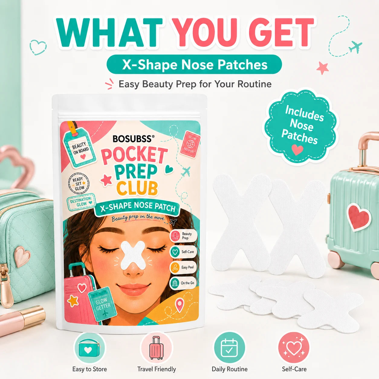 X-Shaped Patches for Daily Care And Pre-Makeup Simple Beauty Accessory Oasis Select 8pcs