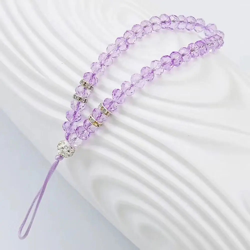 New 1PC Luxury Crystal Mobile Phone Straps Lanyards For Keys Bling Diamond Hand Wrist Strap Rope Cord Holder Lanyard For Phones Oasis Select Purple