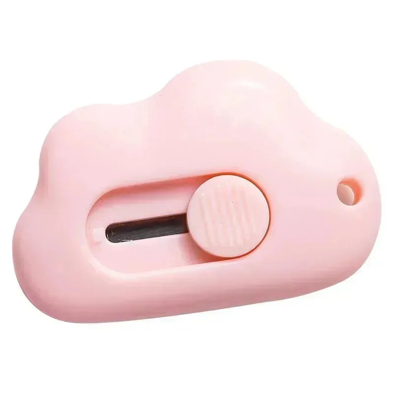 1/2/3/4pcs Kawaii Clouds Mini Portable Ulity Knife Box Cutter Opener Pocket Stretch Paper Cutters School Office Supplies Gift Oasis Select