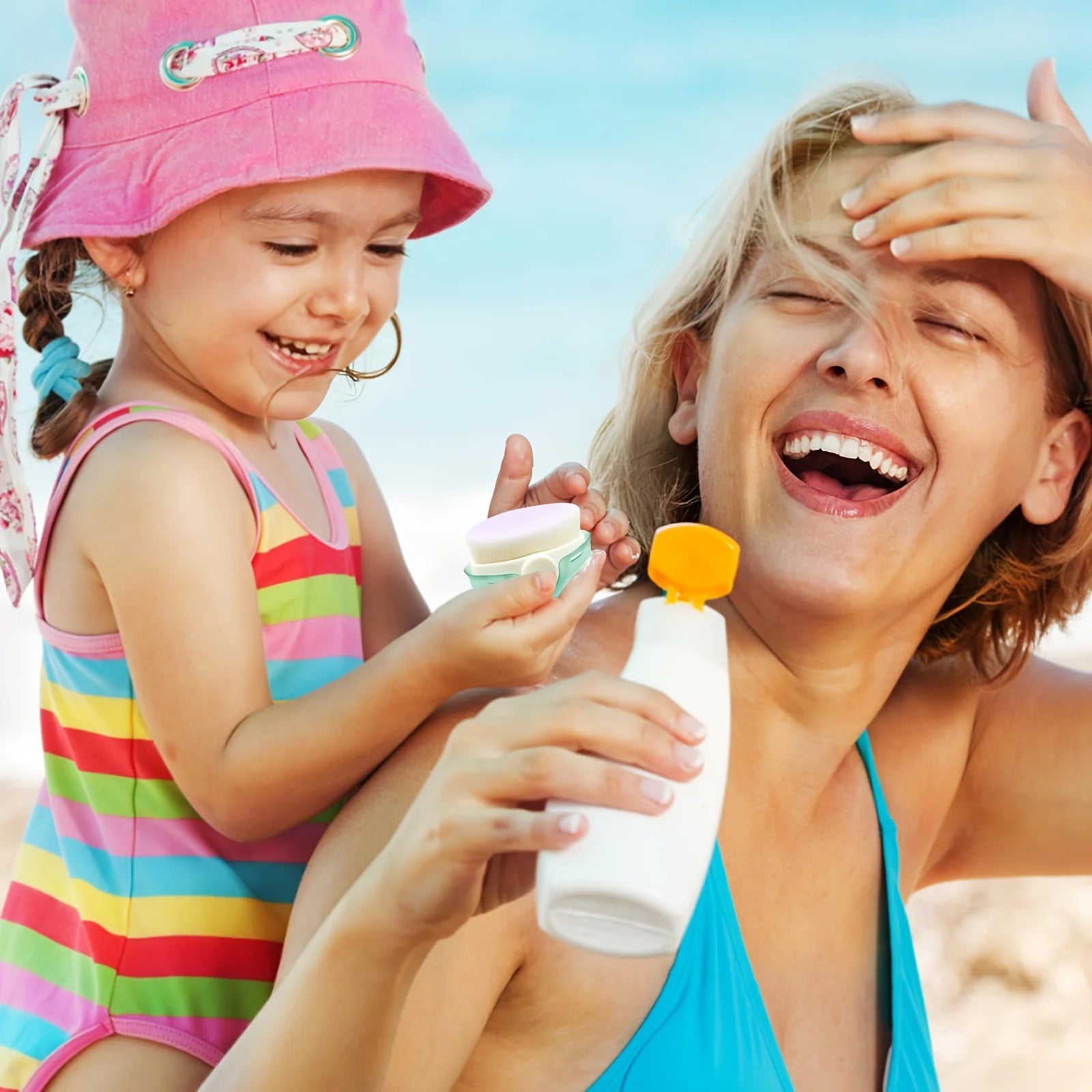 Sunscreen Application Brushes with Protective Cover,Designed for Applying Sunblock Lotion,Ideal for Outdoor Travel And Beach Use Oasis Select